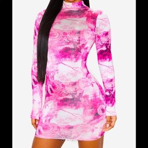 Hot Pink Dragon Slinky Dress